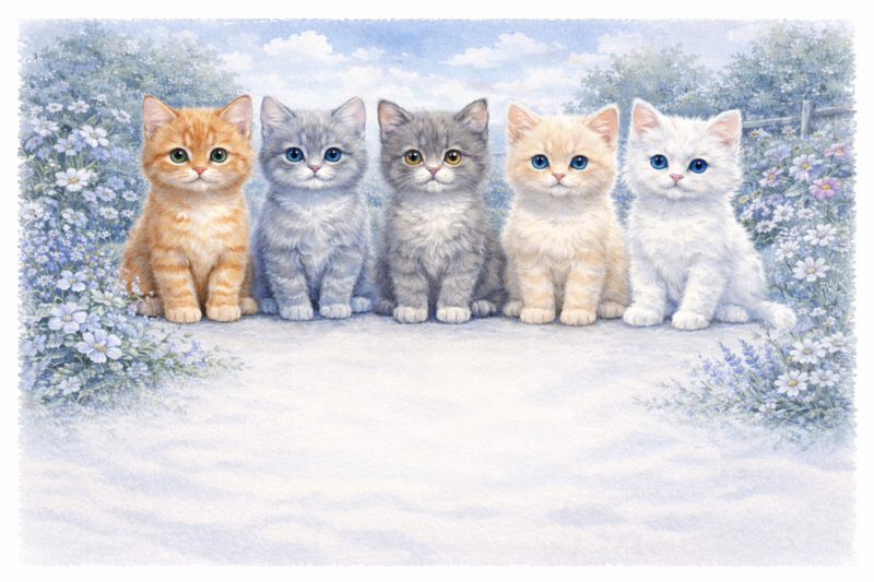Plaque maison décor Chatons, impression UV, à personnaliser