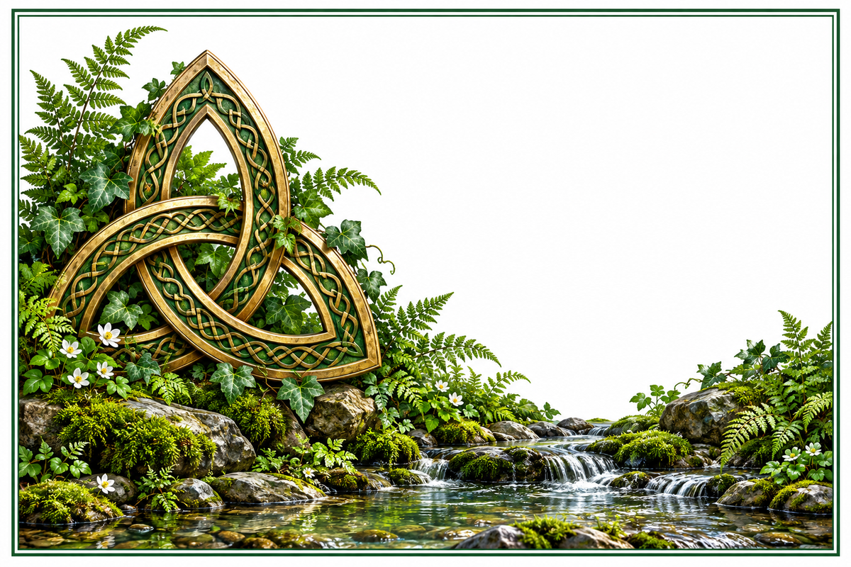 Plaque maison Zen Triquetra celtique sur fond blanc, sans numéro ni nom